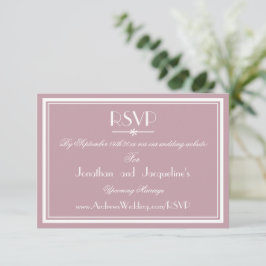 Einfache Chic Wedding Website RSVP Card