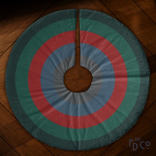 Einfache Chic Weihnachtswärme & gemütlich gestreif Fleece Weihnachtsbaumdecke