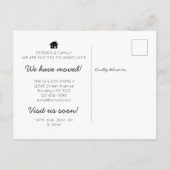 Einfache Chic Zuhause Sweet Zuhause Wir haben uns  Ankündigungspostkarte (Rückseite)