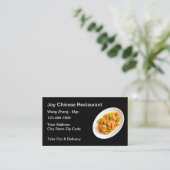 Einfache chinesische Küche Restaurant Business Car Visitenkarte (Stehend Vorderseite)