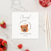 Einfache Chow Chow Dog Wedding Cocktail Serviette (Beispiel)