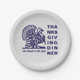 Einfache Christliche ERNTEDANK-ABENDER Pappteller