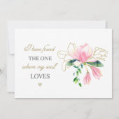 Einfache Christliche Hochzeit in Goldpinke Einladung (Rückseite)