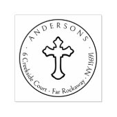 Einfache Christliche Rücksendeadresse Permastempel (Design)
