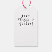 EINFACHE CHRISTMAS TREE MERRY XMAS CUSTOM TEXT GIF GESCHENKANHÄNGER (Rückseite)