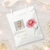 Einfache Chrysanthemen-Foto-Trauer-Samen Geschenktütchen (Ausgeschnitten)