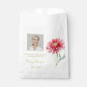 Einfache Chrysanthemen-Foto-Trauer-Samen Geschenktütchen (Vorderseite)