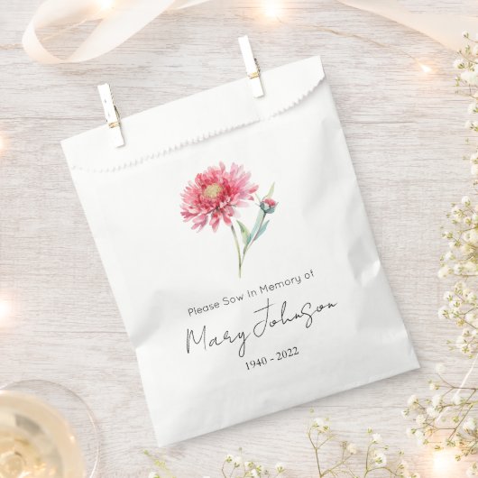 Einfache Chrysanthemen-Samenpackung Beerdigung  Geschenktütchen (Ausgeschnitten)