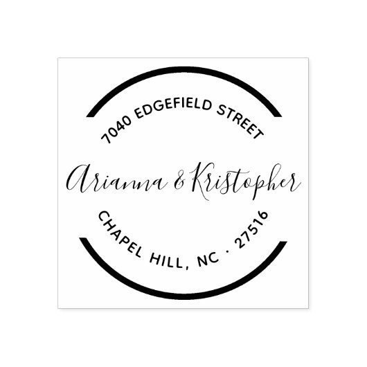 Einfache Circle Clean und Clear Mr & Mrs. Gummistempel (Prägung)