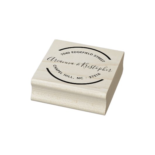 Einfache Circle Clean und Clear Mr & Mrs. Gummistempel (Stempel)