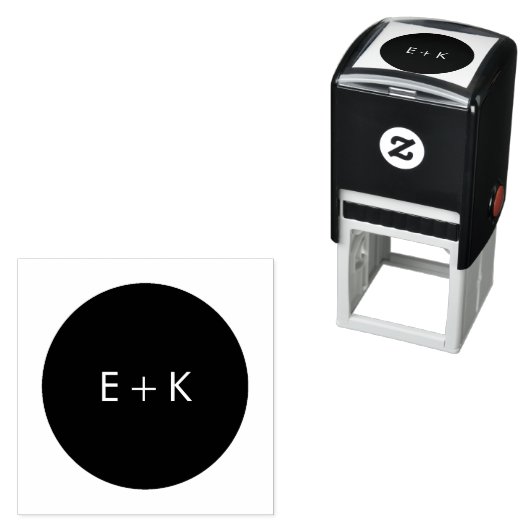 Einfache Circle Monogram Briefmarke Permastempel (Beispiel)