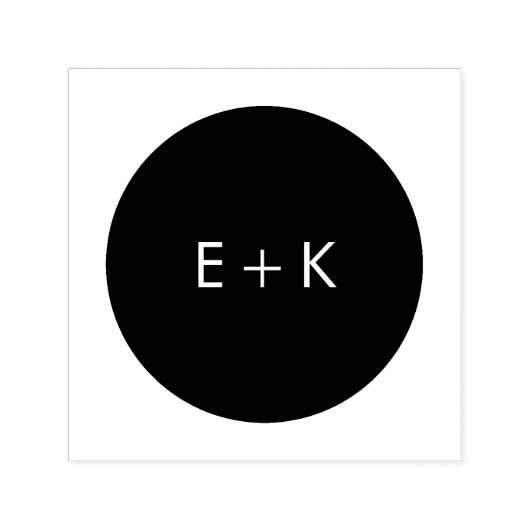 Einfache Circle Monogram Briefmarke Permastempel (Design)