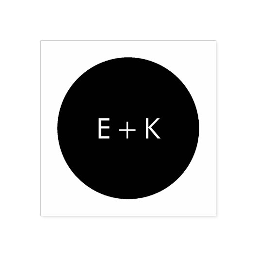 Einfache Circle Monogram Holzwaren-Briefmarke Gummistempel (Prägung)