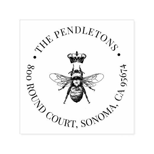 Einfache Circle Monogramm Permastempel (Design)