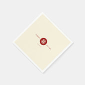 Einfache Circle Red Double Happiness Chinesische H Serviette (Ecke)