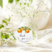 Einfache Citrus Orange Baby Dusche Geschenkanhänger