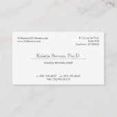 Einfache Classic Berufliche Terminkarte (Vorderseite)