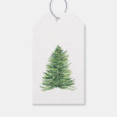 Einfache Classic Evergreen Weihnachtsbaum-Geschenk Geschenkanhänger (Vorderseite)