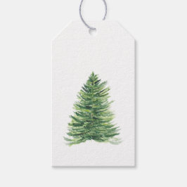 Einfache Classic Evergreen Weihnachtsbaum-Geschenk Geschenkanhänger