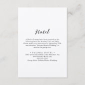 Einfache Classic Kraft Hotel Enclosure Card Begleitkarte (Vorderseite)