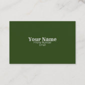 Einfache Classic Minimalistisch Nature Business Ca Visitenkarte (Rückseite)