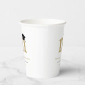 Einfache Classic Monogram Moderne Graduierungspart Pappbecher (Rechts)