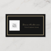 Einfache Classic QR Code Black and Tan Business Ca Visitenkarte (Vorderseite)