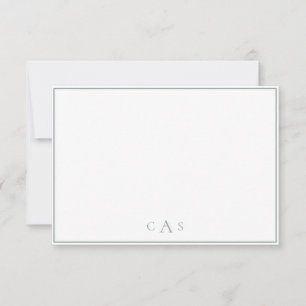 Einfache Classic Sage Monogram Dankeschön Card Dankeskarte