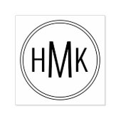 Einfache Clean Clean Monogram 3 Initialen Permastempel (Design)