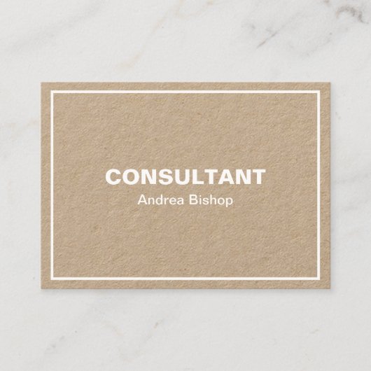 Einfache Clean Frame Classic Business Card Visitenkarte (Vorderseite)