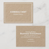 Einfache Clean Frame Classic Business Card Visitenkarte (Vorne/Hinten)