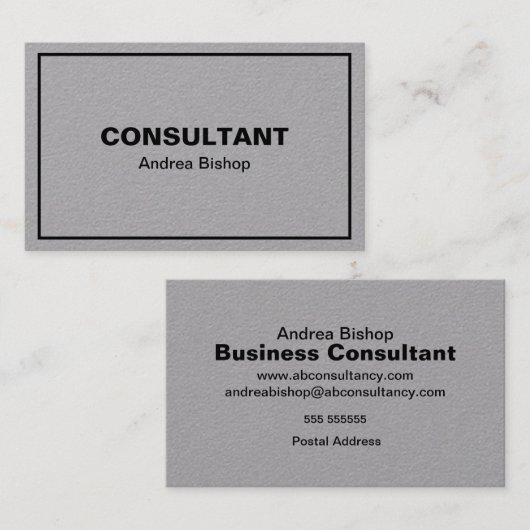 Einfache Clean Frame Classic Business Card Visitenkarte (Vorne/Hinten)