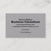 Einfache Clean Frame Classic Business Card Visitenkarte (Rückseite)