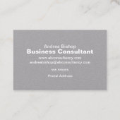 Einfache Clean Frame Classic Business Card Visitenkarte (Rückseite)