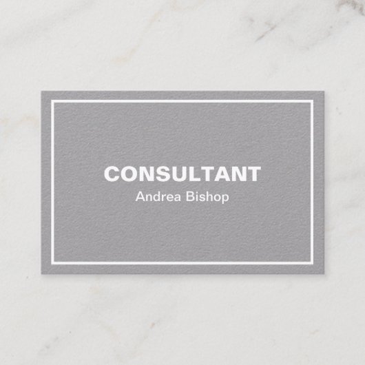 Einfache Clean Frame Classic Business Card Visitenkarte (Vorderseite)