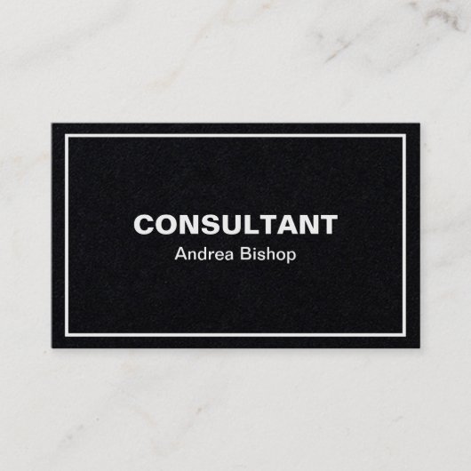 Einfache Clean Frame Classic Business Card Visitenkarte (Vorderseite)