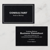 Einfache Clean Frame Classic Business Card Visitenkarte (Vorne/Hinten)