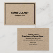 Einfache Clean Frame Classic Business Card Visitenkarte (Vorne/Hinten)
