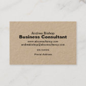 Einfache Clean Frame Classic Business Card Visitenkarte (Rückseite)