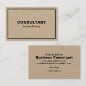 Einfache Clean Frame Classic Business Card Visitenkarte (Vorne/Hinten)
