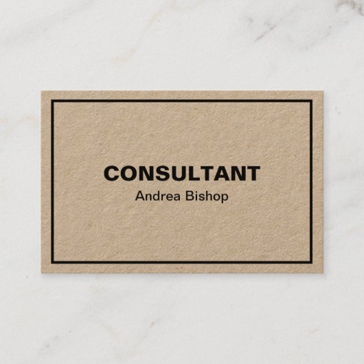 Einfache Clean Frame Classic Business Card Visitenkarte (Vorderseite)