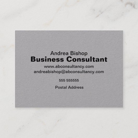 Einfache Clean Frame Classic Business Card Visitenkarte (Rückseite)