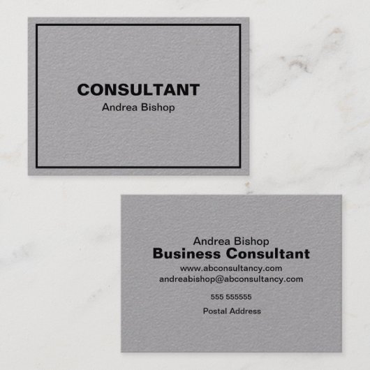 Einfache Clean Frame Classic Business Card Visitenkarte (Vorne/Hinten)