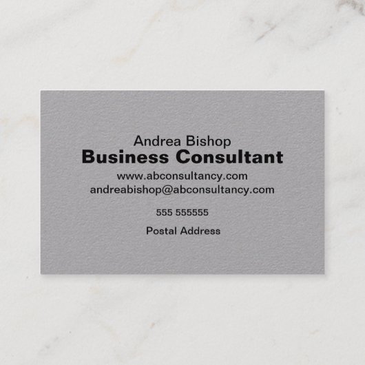 Einfache Clean Frame Classic Business Card Visitenkarte (Rückseite)