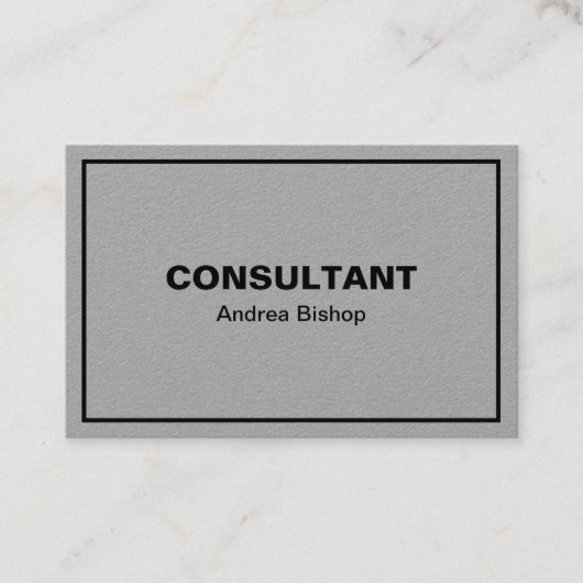 Einfache Clean Frame Classic Business Card Visitenkarte (Vorderseite)