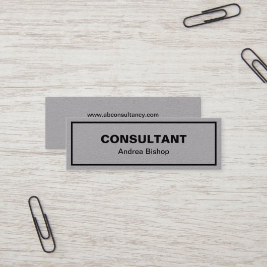 Einfache Clean Frame Classic Mini Business Card Mini Visitenkarte (Vorderseite/Rückseite Beispiel)