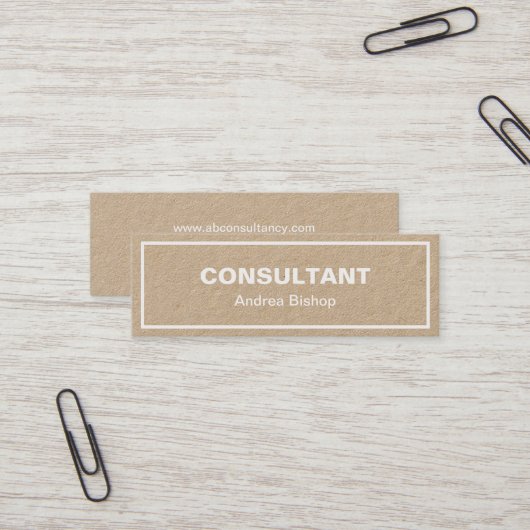 Einfache Clean Frame Classic Mini Business Card Mini Visitenkarte (Vorderseite/Rückseite Beispiel)