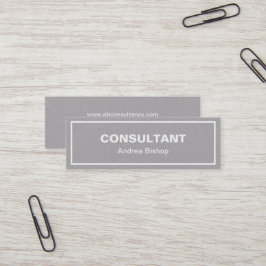 Einfache Clean Frame Classic Mini Business Card Mini Visitenkarte