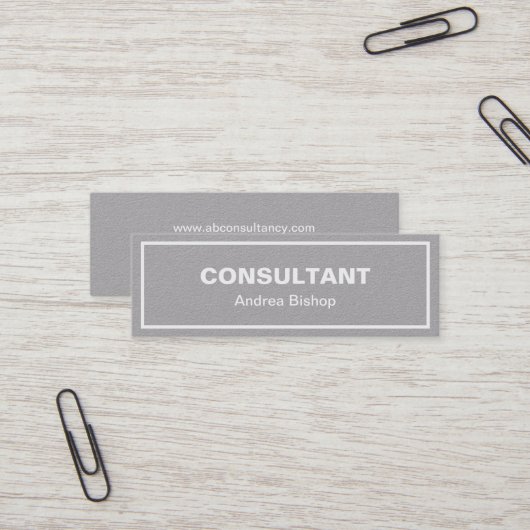 Einfache Clean Frame Classic Mini Business Card Mini Visitenkarte (Vorderseite/Rückseite Beispiel)