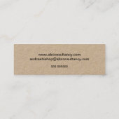 Einfache Clean Frame Classic Mini Business Card Visitenkarte (Rückseite)